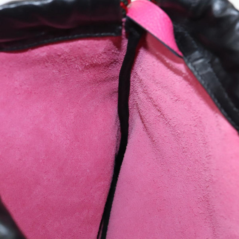 Gucci Drawstring Pink Leather Backpack Bag (Pre-Owned)