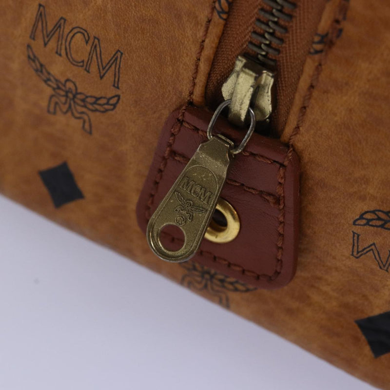 MCM Visetos Brown Canvas Handbag (Pre-Owned)