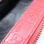 Gucci Gg Supreme Red Leather Wallet  (Pre-Owned)