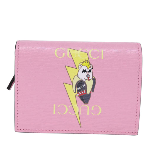 Gucci Pink Leather Wallet  (Pre-Owned)