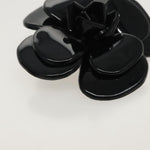 Chanel Camellia Black Plastic Brooch Jewelry (Pre-Owned)