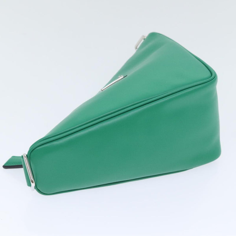 Prada -- Green Leather Clutch Bag (Pre-Owned)