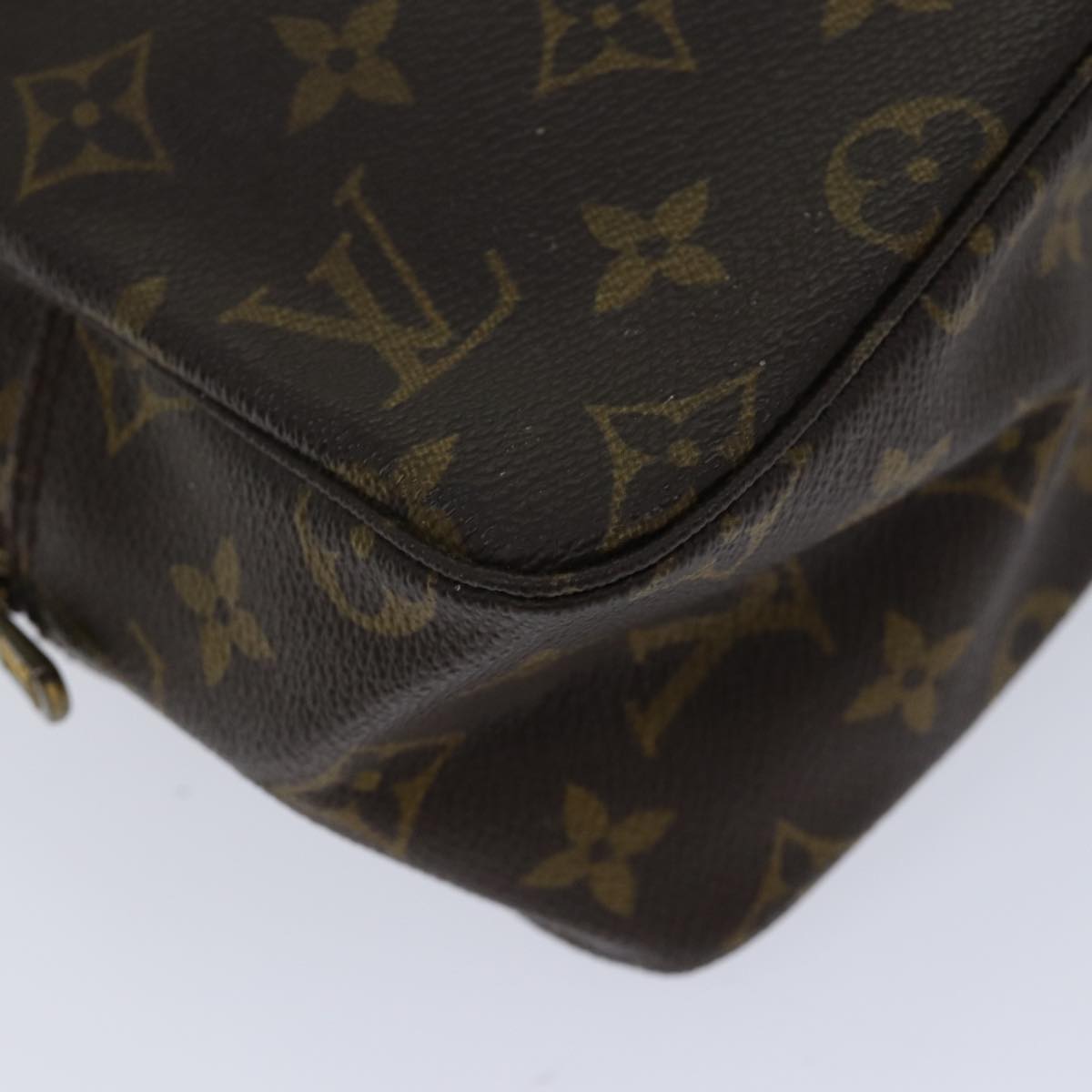 Louis Vuitton Trousse Toilette 28 Brown Canvas Clutch Bag (Pre-Owned)