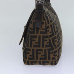 Fendi Mamma Baguette Brown Canvas Shoulder Bag (Pre-Owned)