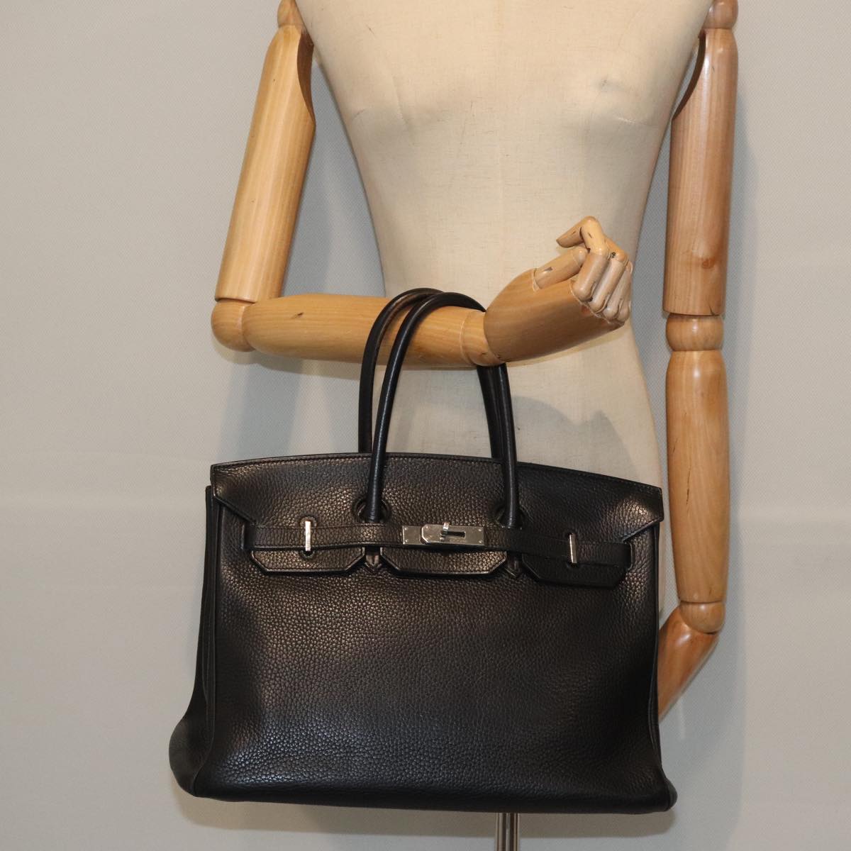 Hermès Birkin 35 Black Leather Handbag (Pre-Owned)