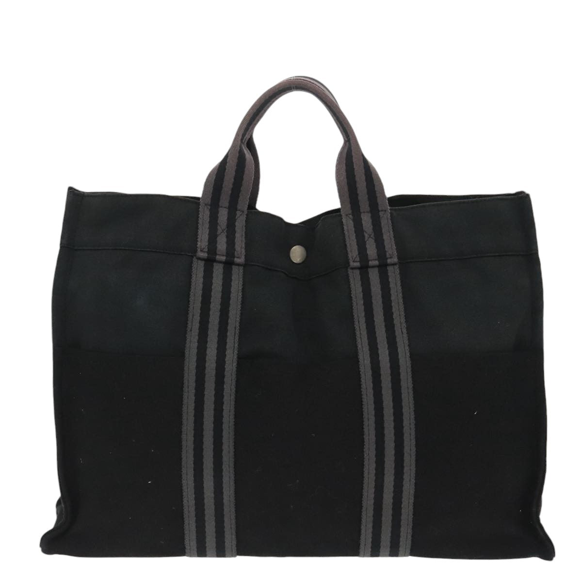 Hermès Fourre Tout Black Canvas Tote Bag (Pre-Owned)