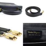 Salvatore Ferragamo Black Leather Handbag Shoulder Bag (Pre-Owned)