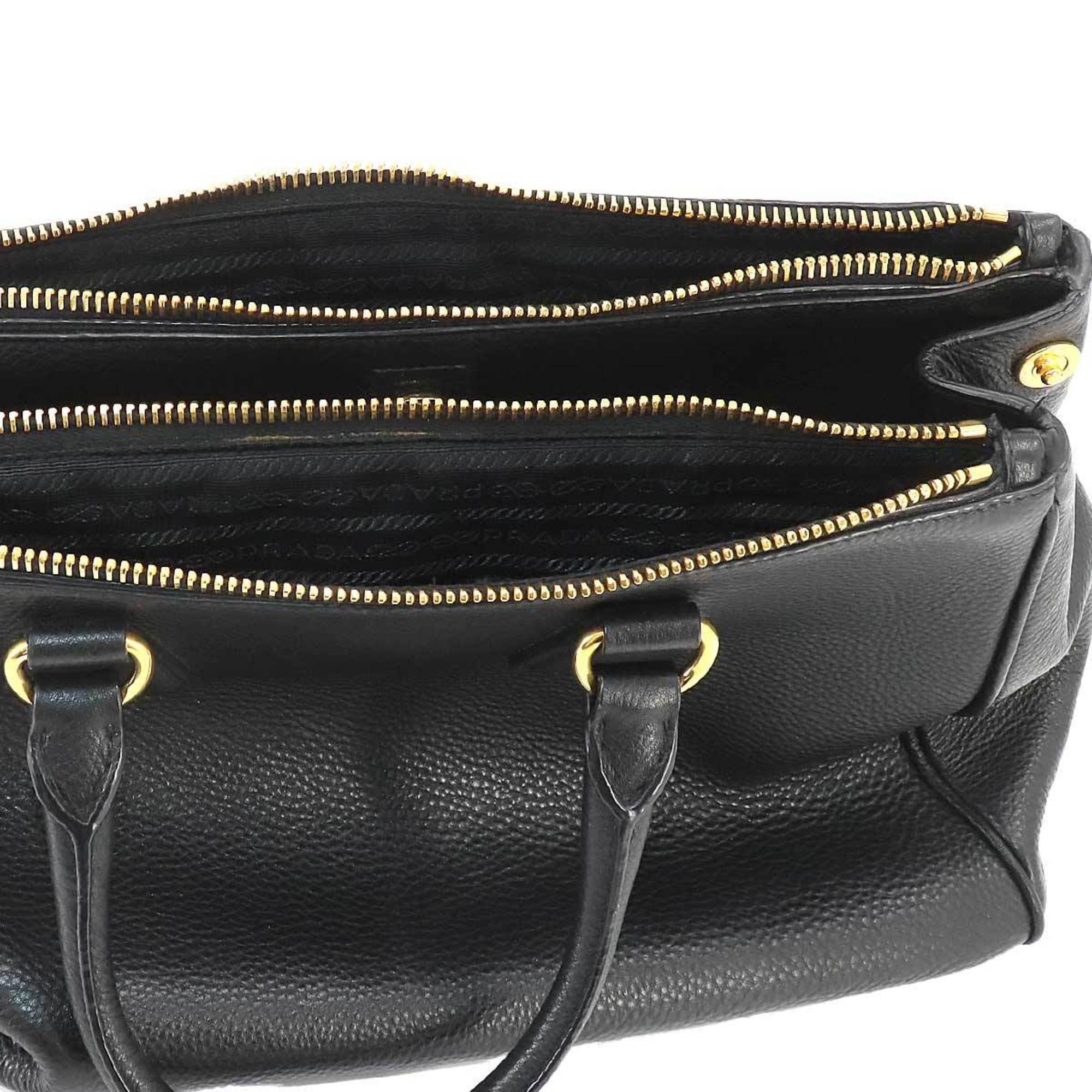 Prada Black Leather Shoulder Bag (Pre-Owned)