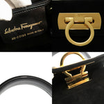 Salvatore Ferragamo Black Suede Handbag (Pre-Owned)