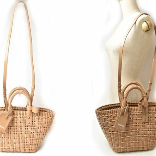 Balenciaga Beige Basket Handbag Shoulder Bag (Pre-Owned)