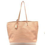 Fendi Beige Pink Leather Tote Bag (Pre-Owned)