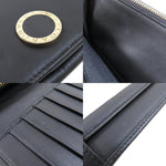 Bvlgari Black Leather Long Wallet (Bi-Fold) (Pre-Owned)