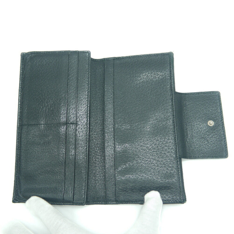 Bvlgari Black Leather Long Wallet (Bi-Fold) (Pre-Owned)