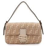 Fendi Beige Wool Leather Handbag (Pre-Owned)