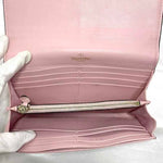 Valentino Garavani Pink Leather Long Wallet (Bi-Fold) (Pre-Owned)