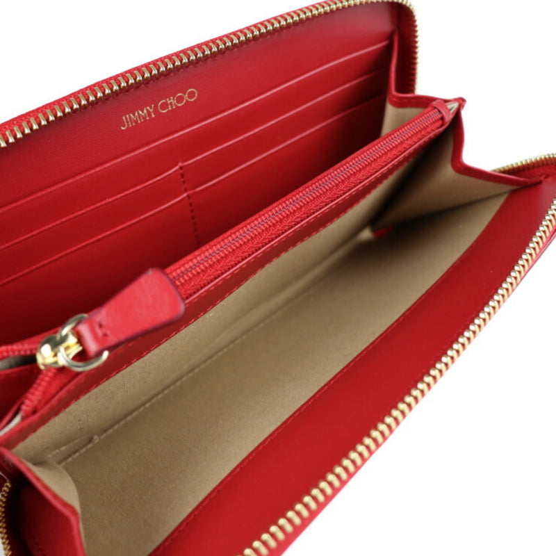 Jimmy Choo Red Color Leather Coin Purse/Coin Case (Pre-Owned)