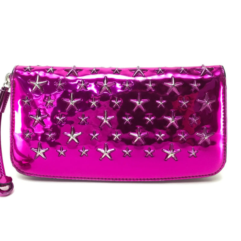 Jimmy Choo Purple Leather Long Wallet (Bi-Fold) (Pre-Owned)