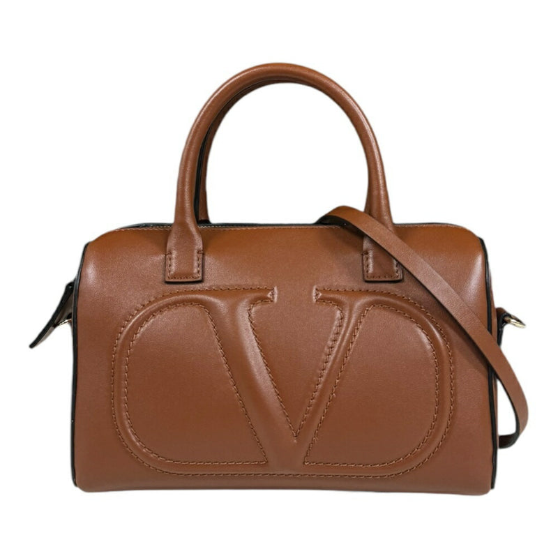 Valentino Garavani Brown Leather Shoulder Bag (Pre-Owned)