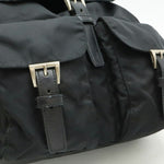 Prada Black Nero Nylon Leather Backpack (Pre-Owned)