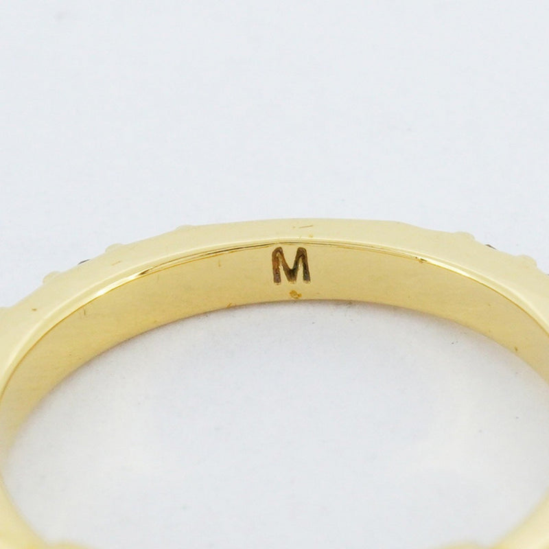 Christian Dior Gold Gold Plating Band Ring (Pre-Owned)