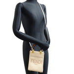 Fendi Beige Leather Shoulder Bag (Pre-Owned)