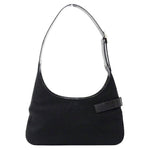 Salvatore Ferragamo Black Canvas Shoulder Bag (Pre-Owned)