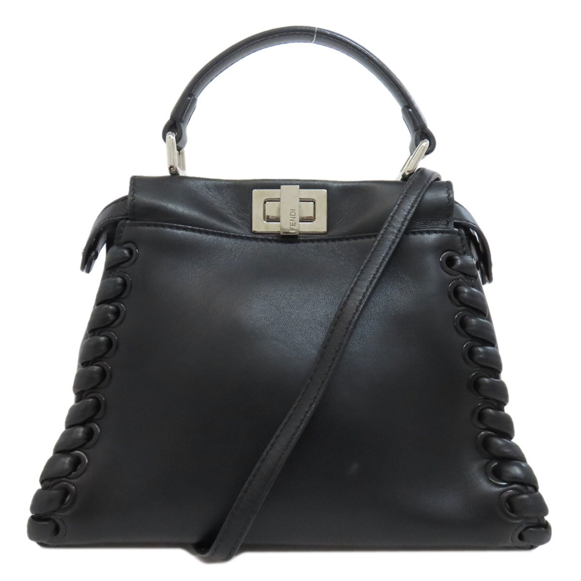 Fendi Black Leather Handbag (Pre-Owned)