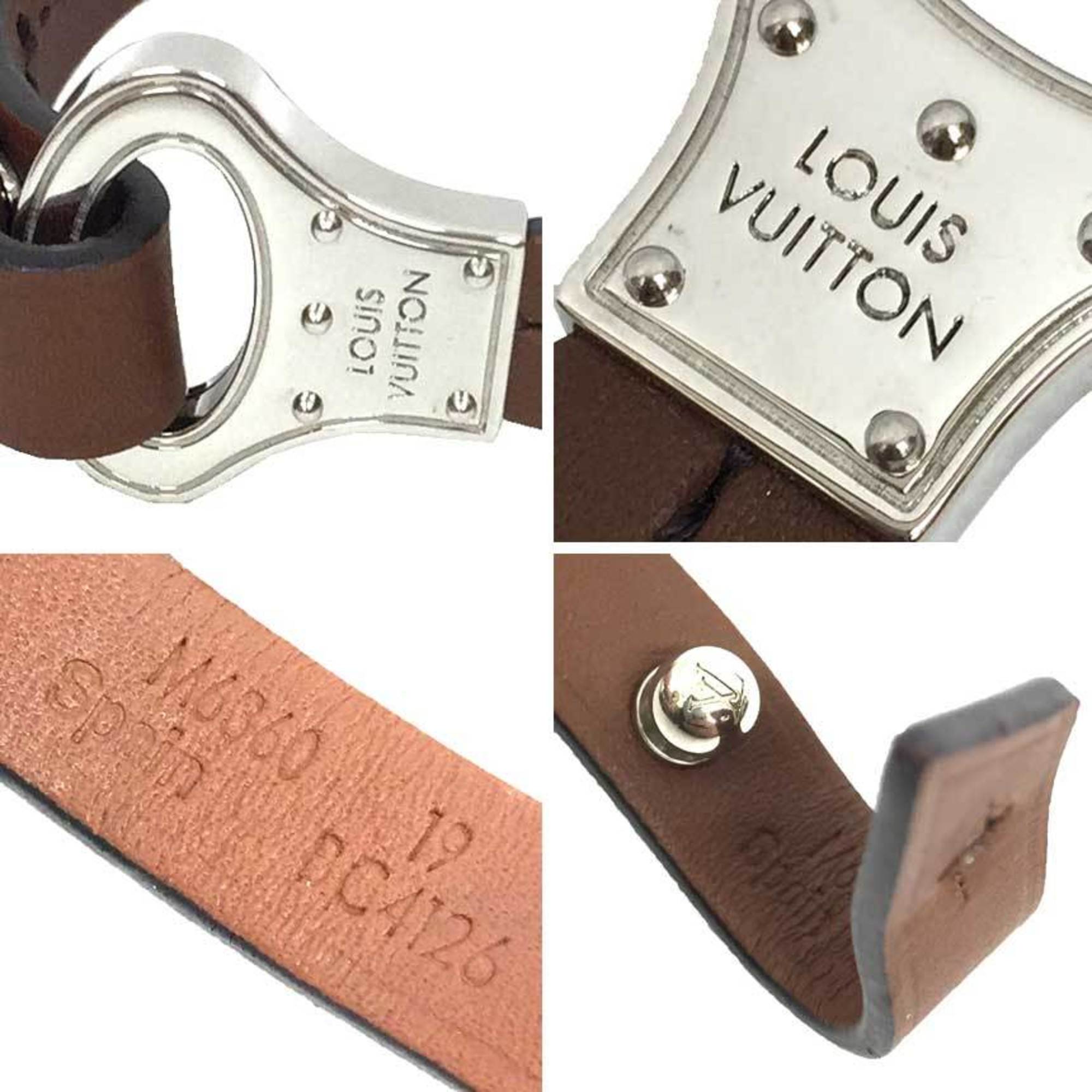 Louis Vuitton Brown Leather Charm Bracelet (Pre-Owned)