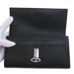 Bvlgari Black Leather Long Wallet (Bi-Fold) (Pre-Owned)