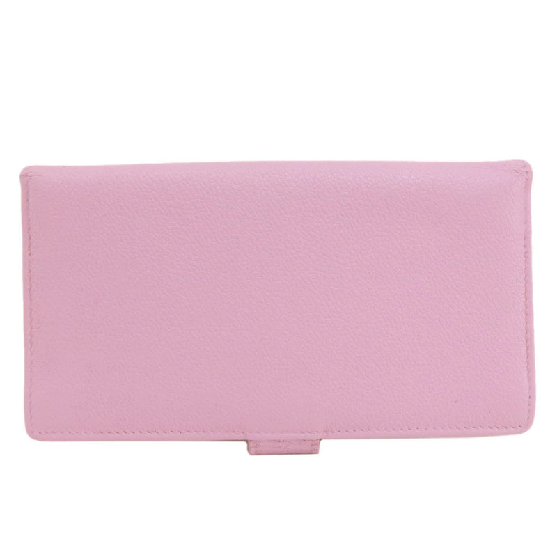 Bvlgari Pink Leather Long Wallet (Bi-Fold) (Pre-Owned)