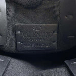 Valentino Garavani Black Multi-Color Canvas Leather Handbag Pochette Shoulder Bag (Pre-Owned)