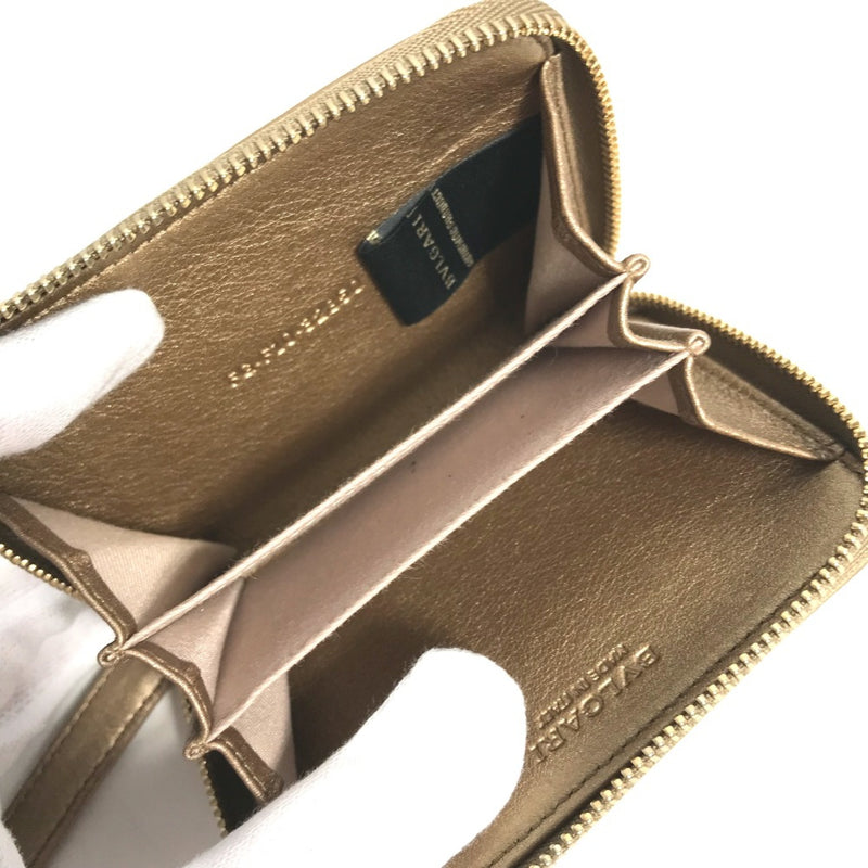 Bvlgari Gold Leather Coin Purse/Coin Case (Pre-Owned)