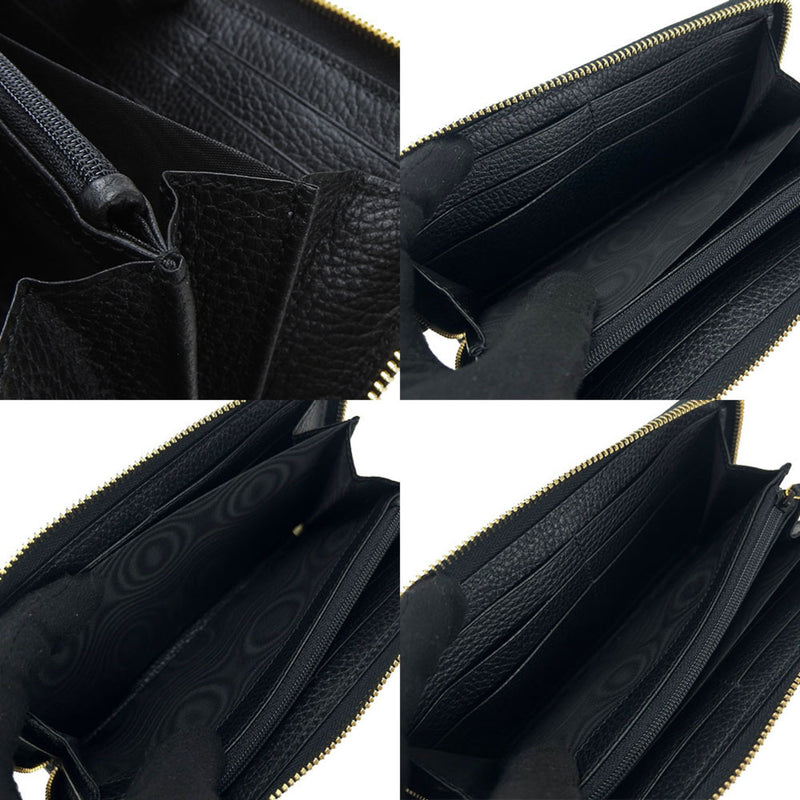 Gucci Black Leather Long Wallet (Bi-Fold) (Pre-Owned)