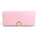 Bvlgari Pink Leather Long Wallet (Bi-Fold) (Pre-Owned)