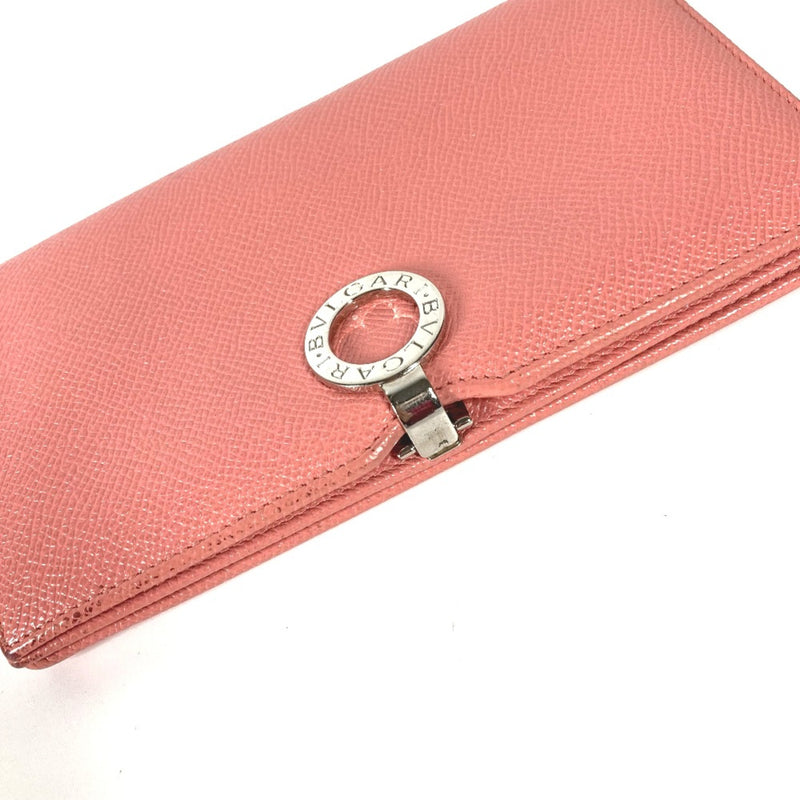 Bvlgari Pink Leather Long Wallet (Bi-Fold) (Pre-Owned)