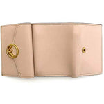 Fendi Beige Gold Pink Beige Leather Wallet (Tri-Fold) (Pre-Owned)