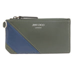 Jimmy Choo Blue Green Leather Coin Purse/Coin Case (Pre-Owned)