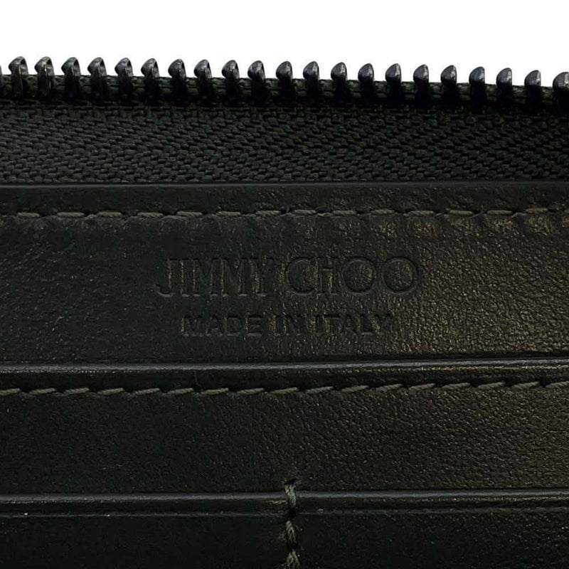 Jimmy Choo Blue Green Leather Long Wallet (Bi-Fold) (Pre-Owned)