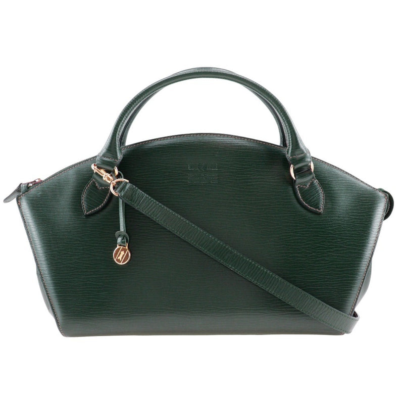 Goldpfeil Green Leather Handbag (Pre-Owned)