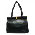 Salvatore Ferragamo Black Leather Shoulder Bag (Pre-Owned)