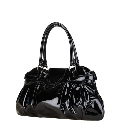 Salvatore Ferragamo Black Patent Leather Handbag (Pre-Owned)