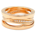 Bvlgari Clear Pink Gold (18K) Band Ring (Pre-Owned)