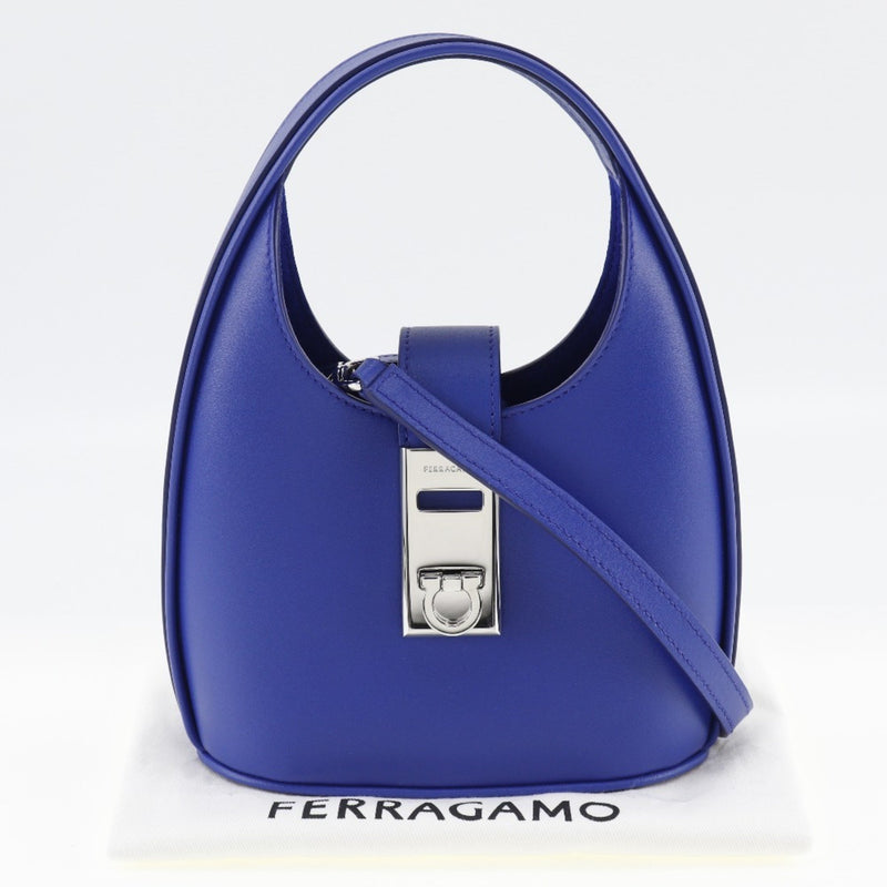 Salvatore Ferragamo Blue Leather Handbag (Pre-Owned)