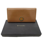 Bvlgari Brown Leather Long Wallet (Bi-Fold) (Pre-Owned)