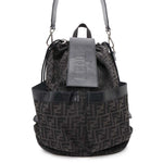 Fendi Black Canvas Leather Shoulder Bag (Pre-Owned)