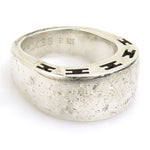 Hermes Silver Silver 925 Band Ring (Pre-Owned)