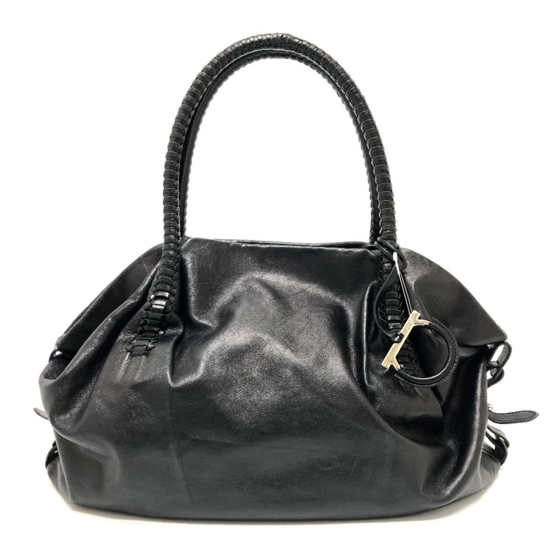 Salvatore Ferragamo Black Leather Handbag (Pre-Owned)