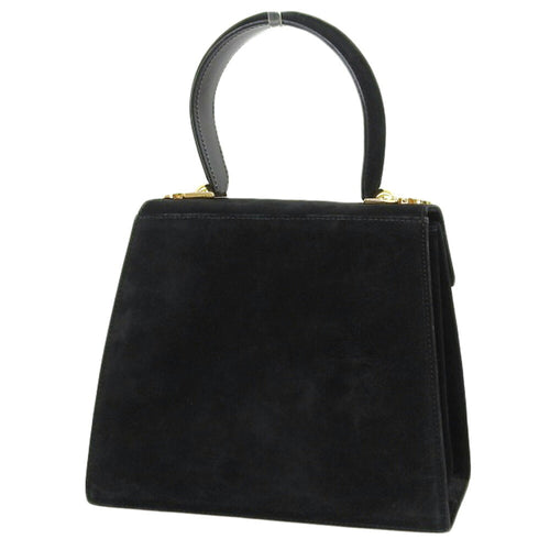 Salvatore Ferragamo Black Suede Handbag (Pre-Owned)