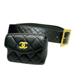 Chanel Black Leather Fanny Pack (Pre-Owned)