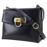 Salvatore Ferragamo Black Leather Shoulder Bag (Pre-Owned)